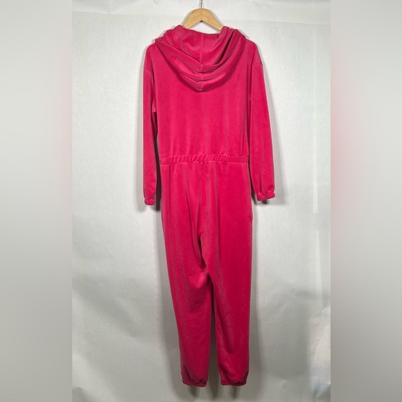 Juicy Couture Pink Velour Jumpsuit Relaxed Fit - Picture 3 of 13